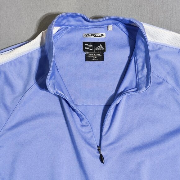 Adidas ClimaCool Active wear polo shirt women's  M light purple short sleeve - Picture 4 of 13